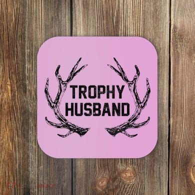 Trophy Husband Antler Coaster
