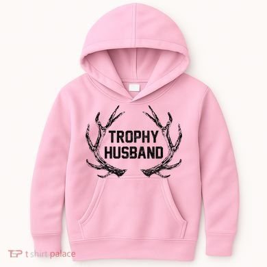 Trophy Husband Antler Kids Hoodie
