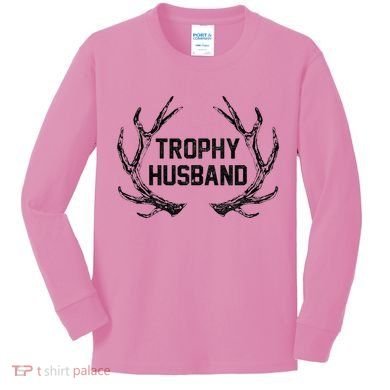 Trophy Husband Antler Kids Long Sleeve Shirt