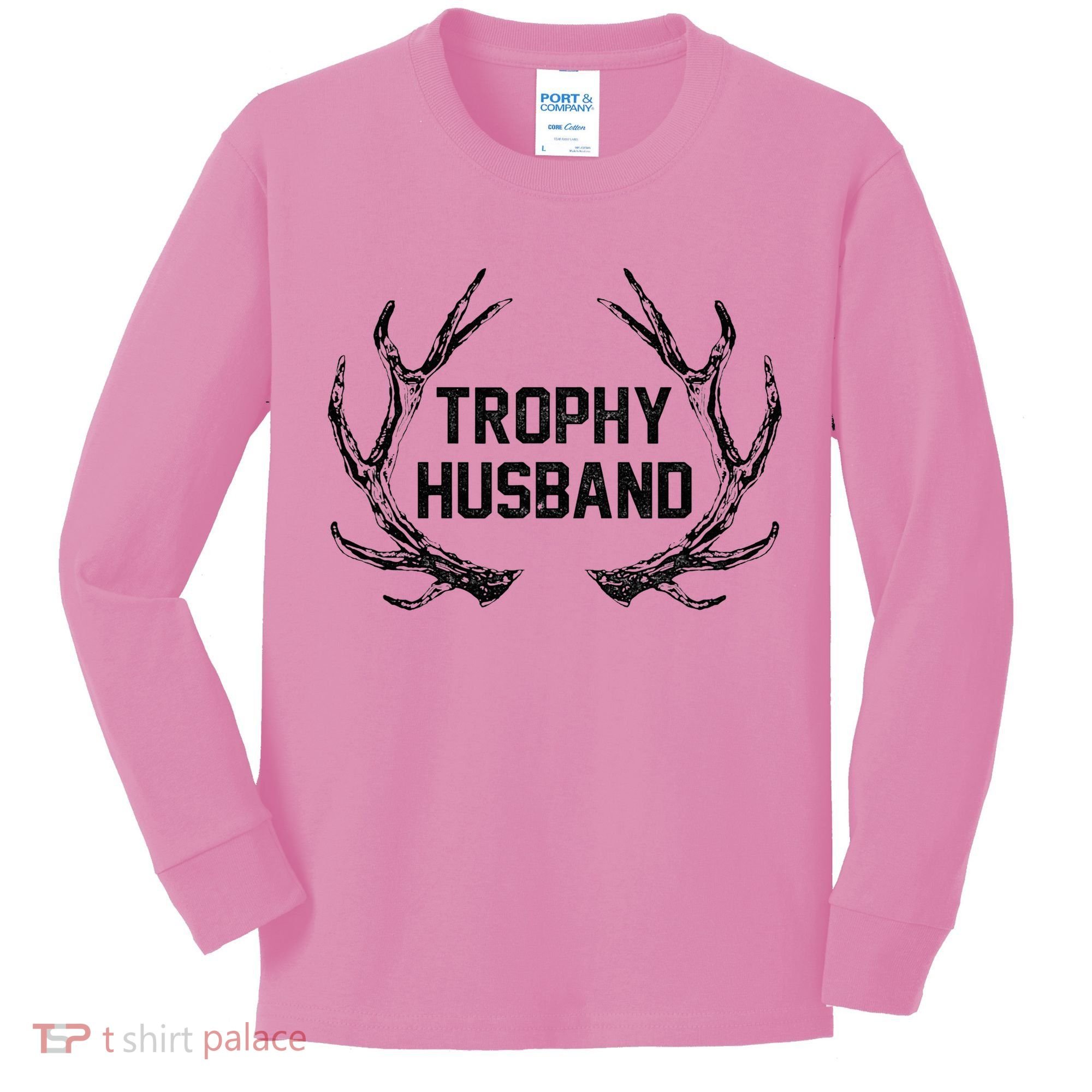 Trophy Husband Antler Kids Long Sleeve Shirt