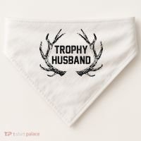 Trophy Husband Antler USA-Made Doggie Bandana thumb 0