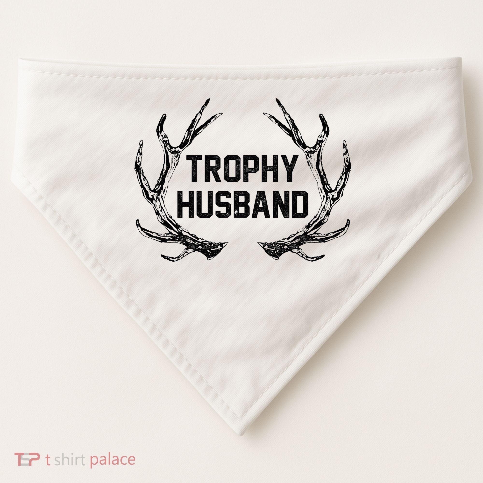 Trophy Husband Antler USA-Made Doggie Bandana