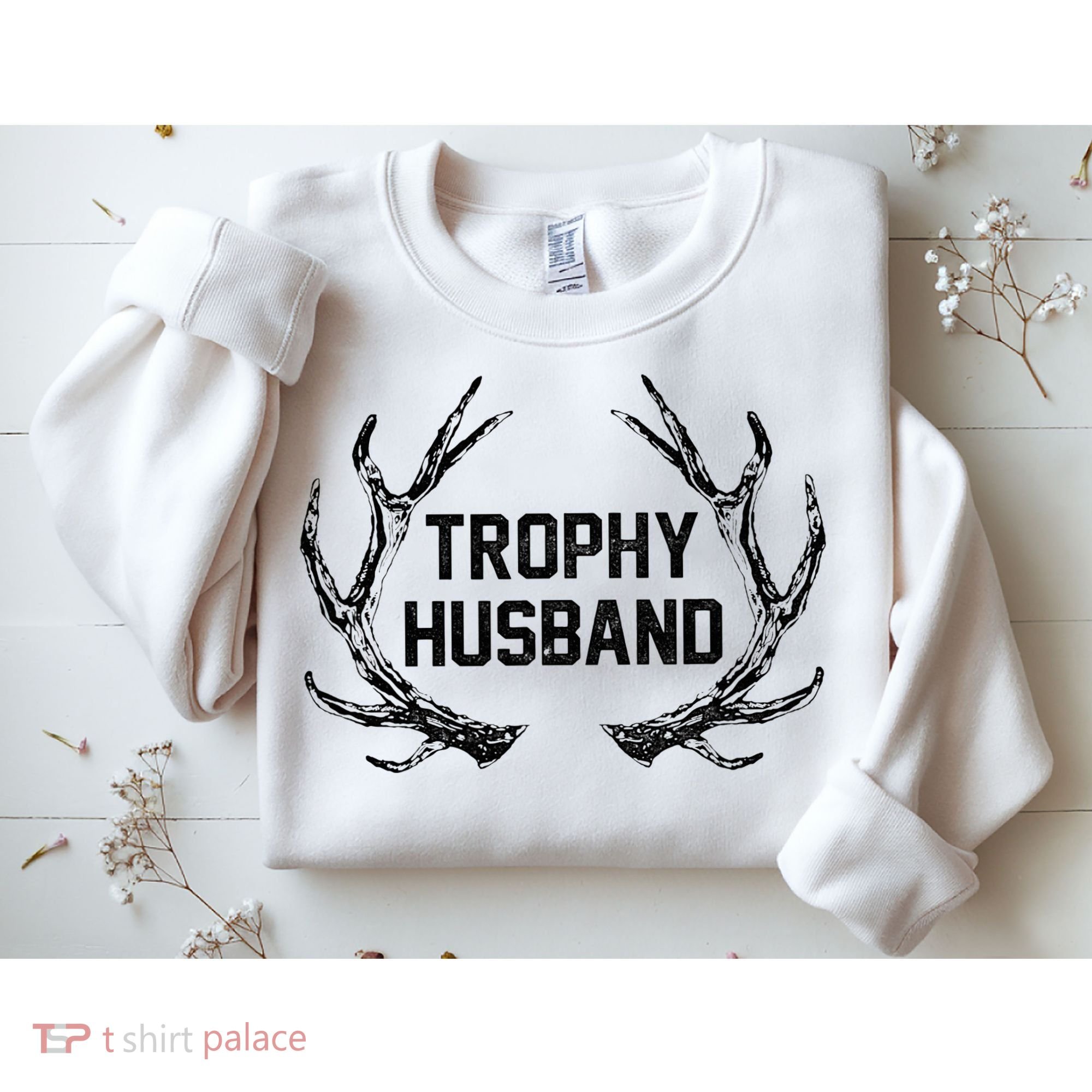 Trophy Husband Antler Sweatshirt