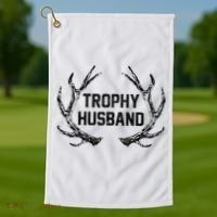 Trophy Husband Antler Golf Towel thumb 1