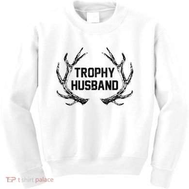 Trophy Husband Antler Kids Sweatshirt