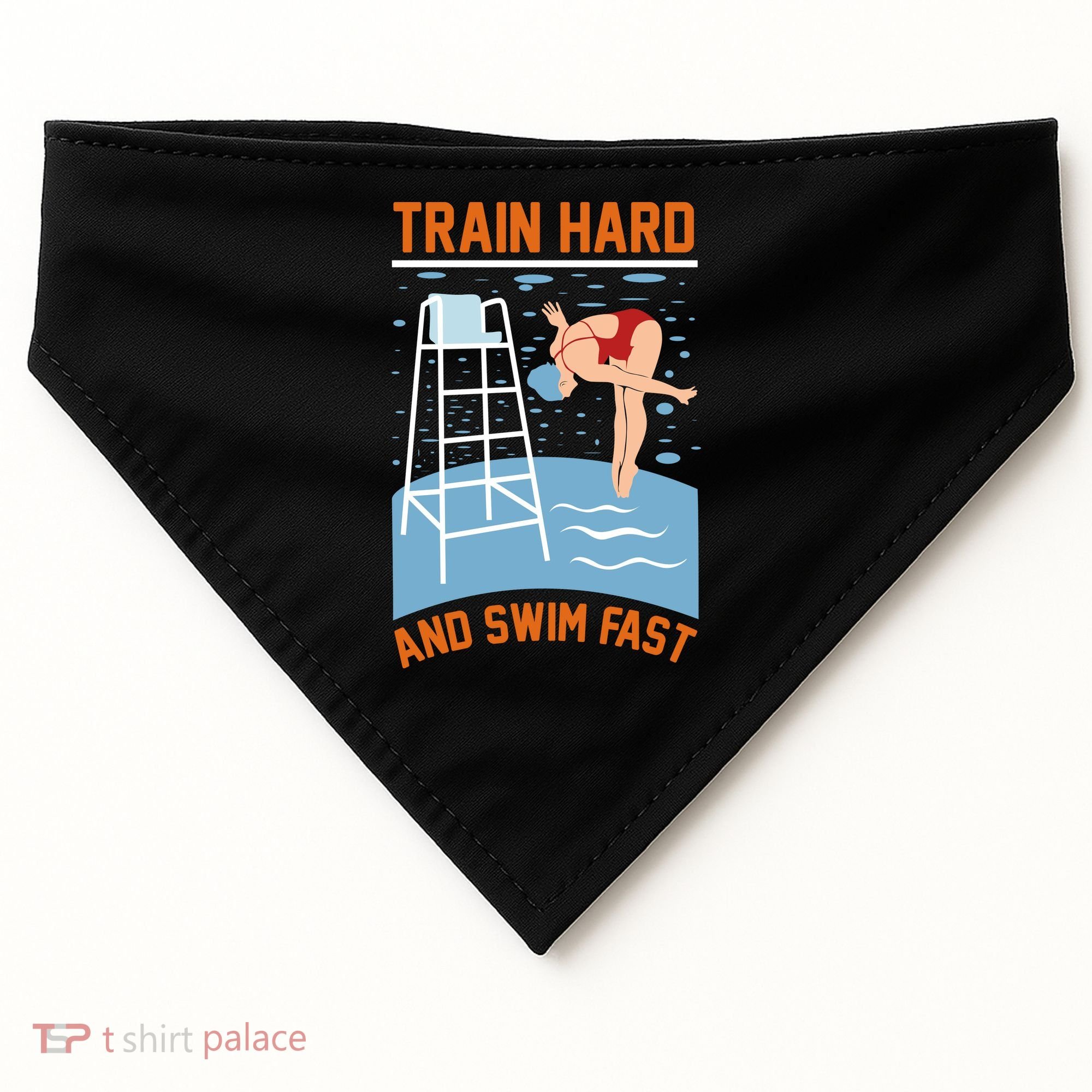 Train Hard And Swim Fast USA-Made Doggie Bandana