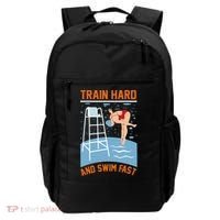 Train Hard And Swim Fast Backpack thumb 0
