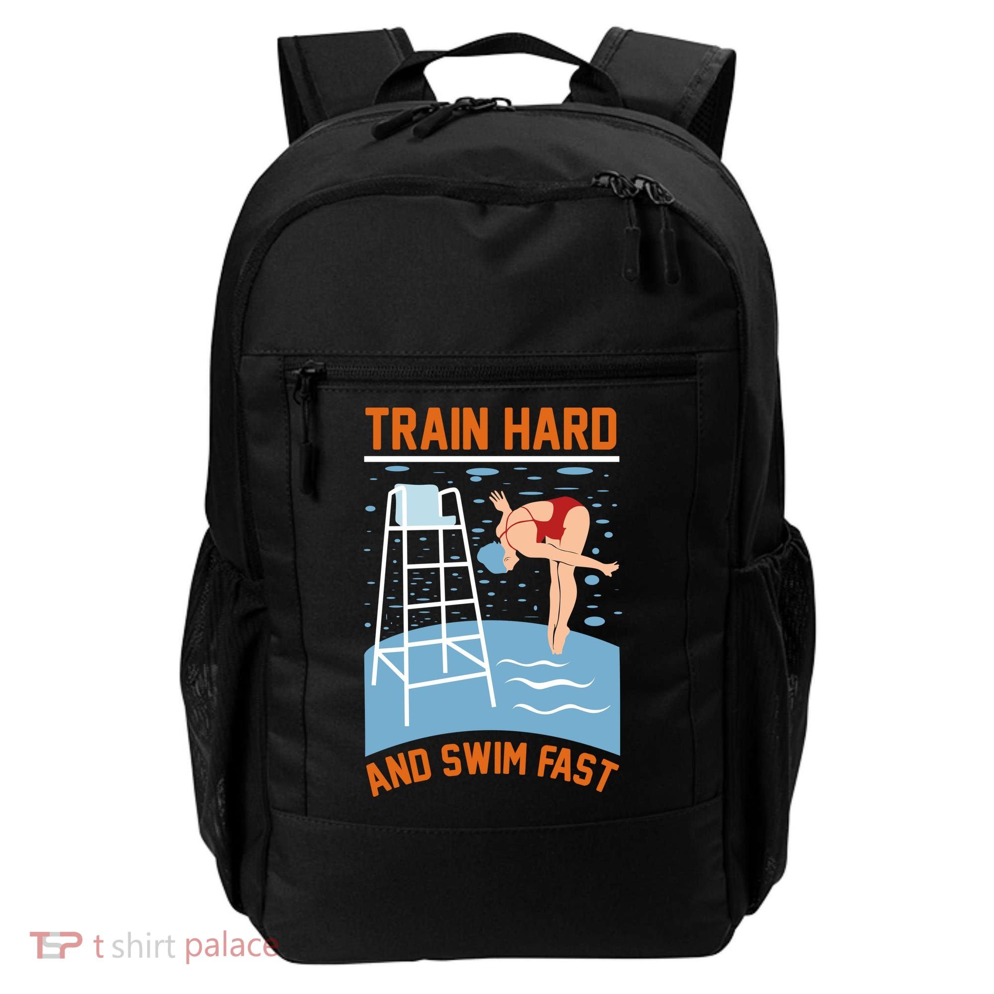Train Hard And Swim Fast Backpack