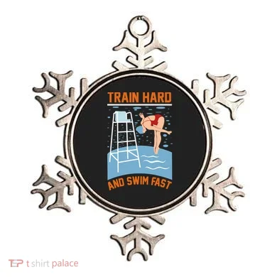 Train Hard And Swim Fast Ornament