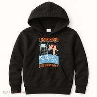 Train Hard And Swim Fast Kids Hoodie thumb 0