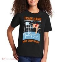 Train Hard And Swim Fast Kids T-Shirt thumb 2