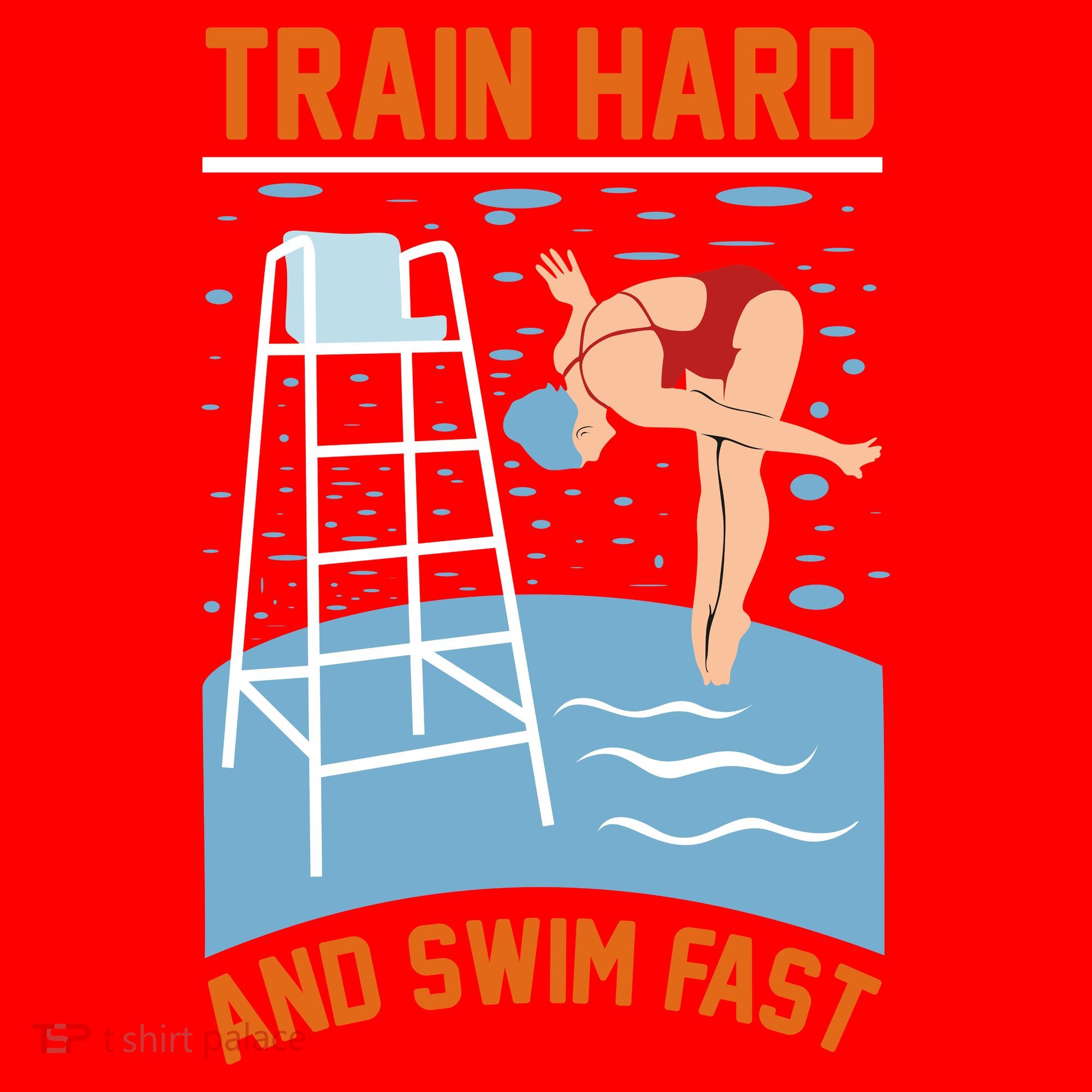 Train Hard And Swim Fast Santa Hat