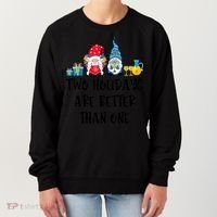 Two Holidays Are Better Than One Christmas Hanukkah Jewish Women's Sweatshirt thumb 0
