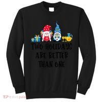 Two Holidays Are Better Than One Christmas Hanukkah Jewish Sweatshirt thumb 0