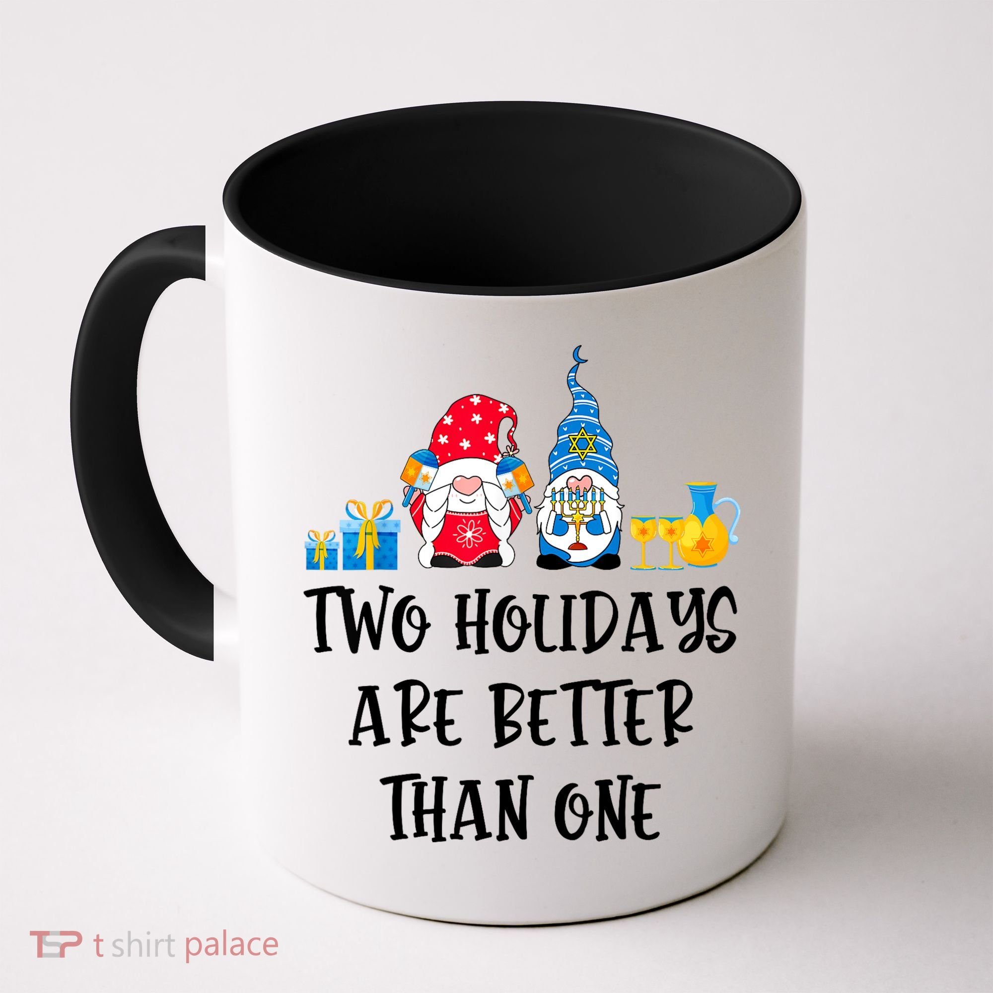 Two Holidays Are Better Than One Christmas Hanukkah Jewish Coffee Mug