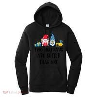 Two Holidays Are Better Than One Christmas Hanukkah Jewish Women's Hoodie thumb 0