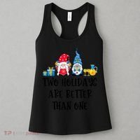 Two Holidays Are Better Than One Christmas Hanukkah Jewish Women's Tank Top thumb 3