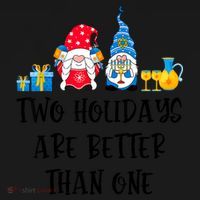 Two Holidays Are Better Than One Christmas Hanukkah Jewish Baby Bodysuit thumb 2