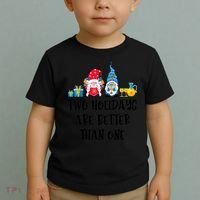 Two Holidays Are Better Than One Christmas Hanukkah Jewish Toddler T-Shirt thumb 2