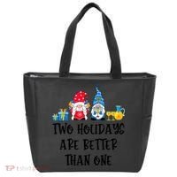 Two Holidays Are Better Than One Christmas Hanukkah Jewish Tote Bag thumb 0