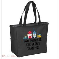Two Holidays Are Better Than One Christmas Hanukkah Jewish Tote Bag thumb 2