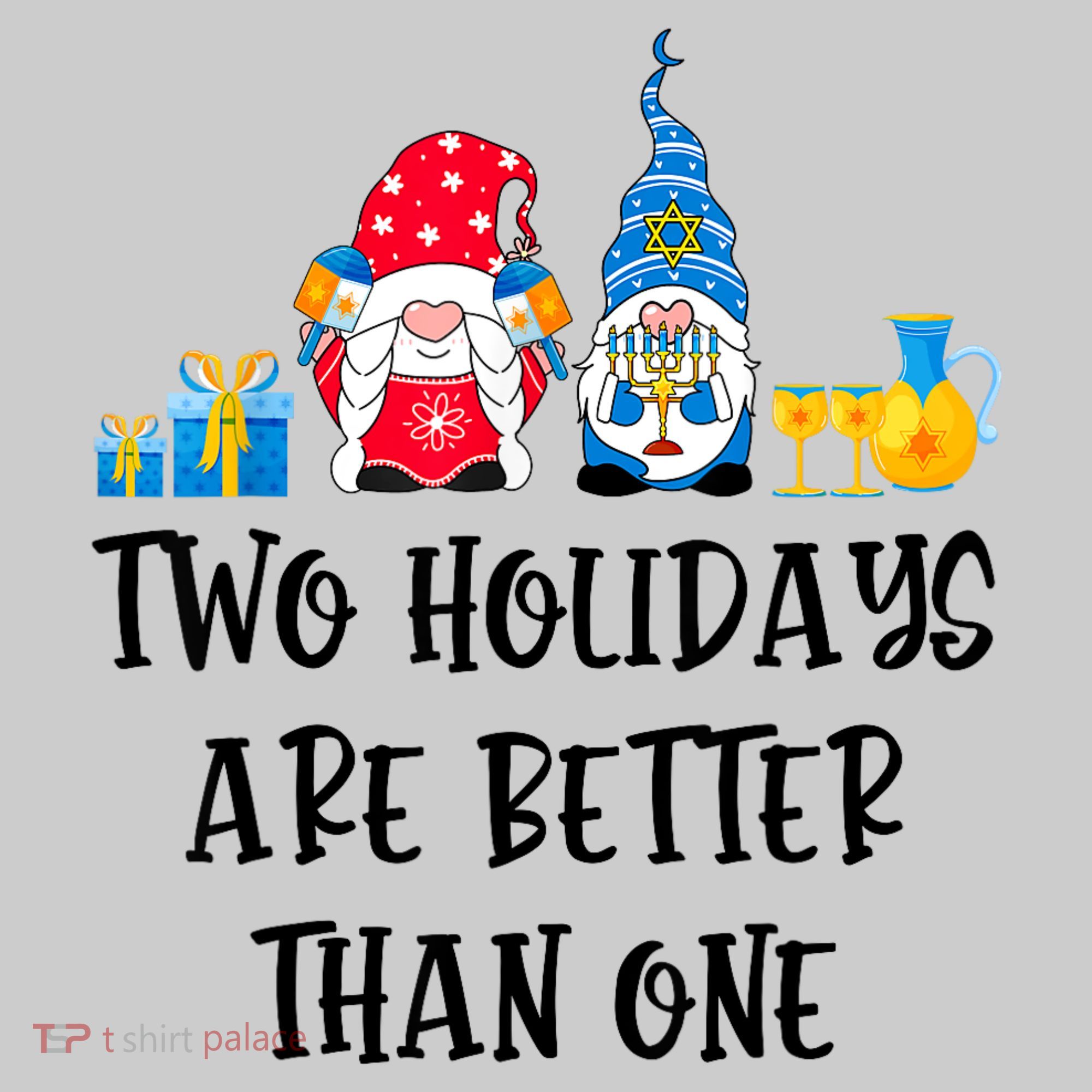 Two Holidays Are Better Than One Christmas Hanukkah Jewish Mousepad