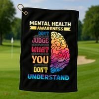 Tal Health Awareness DonT Judge What You Dont Understand Gift Golf Towel thumb 1
