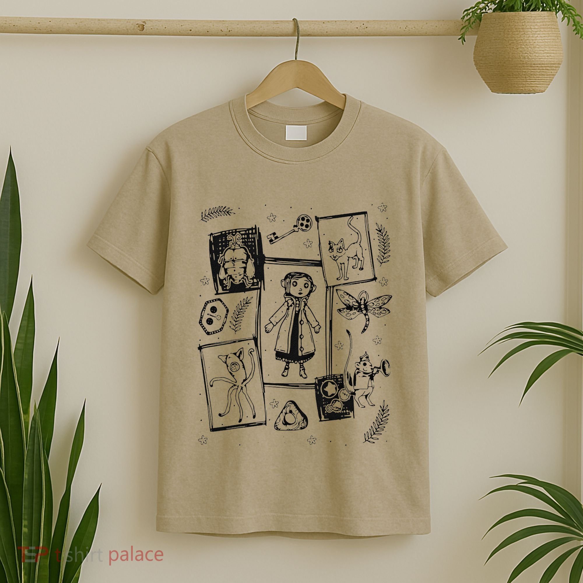 Thriller Horror And Cat Coraline Aesthetic T-Shirt
