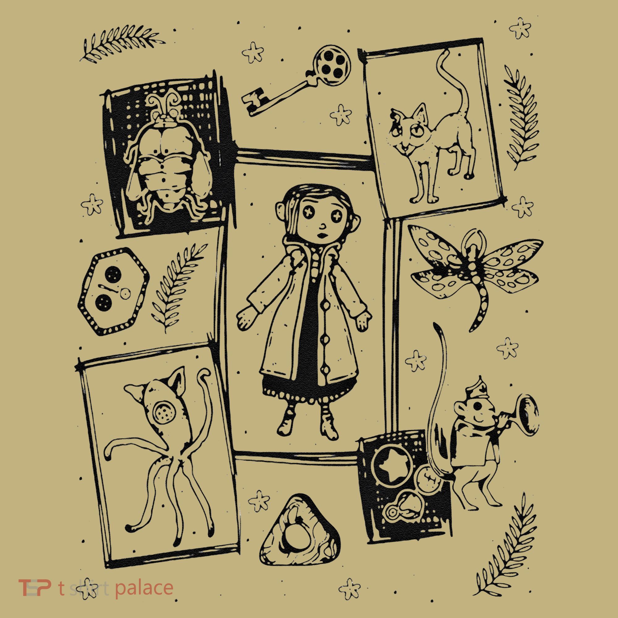Thriller Horror And Cat Coraline Aesthetic T-Shirt