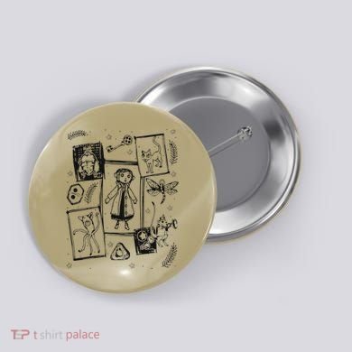 Thriller Horror And Cat Coraline Aesthetic Button