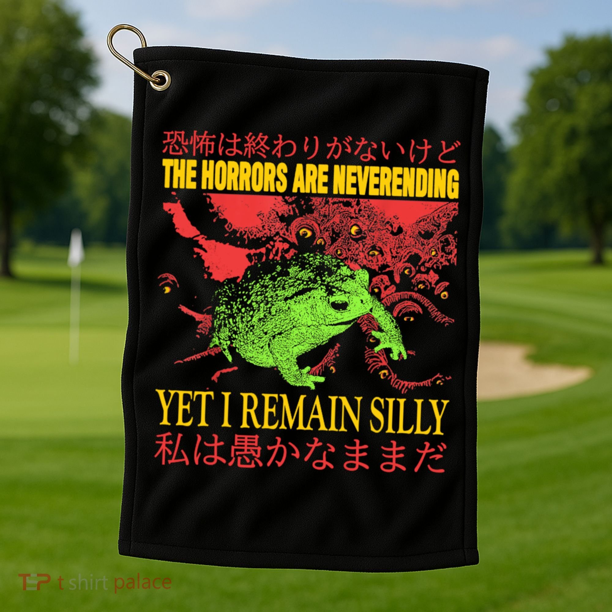 The Horrors Are Never Ending Frog Golf Towel