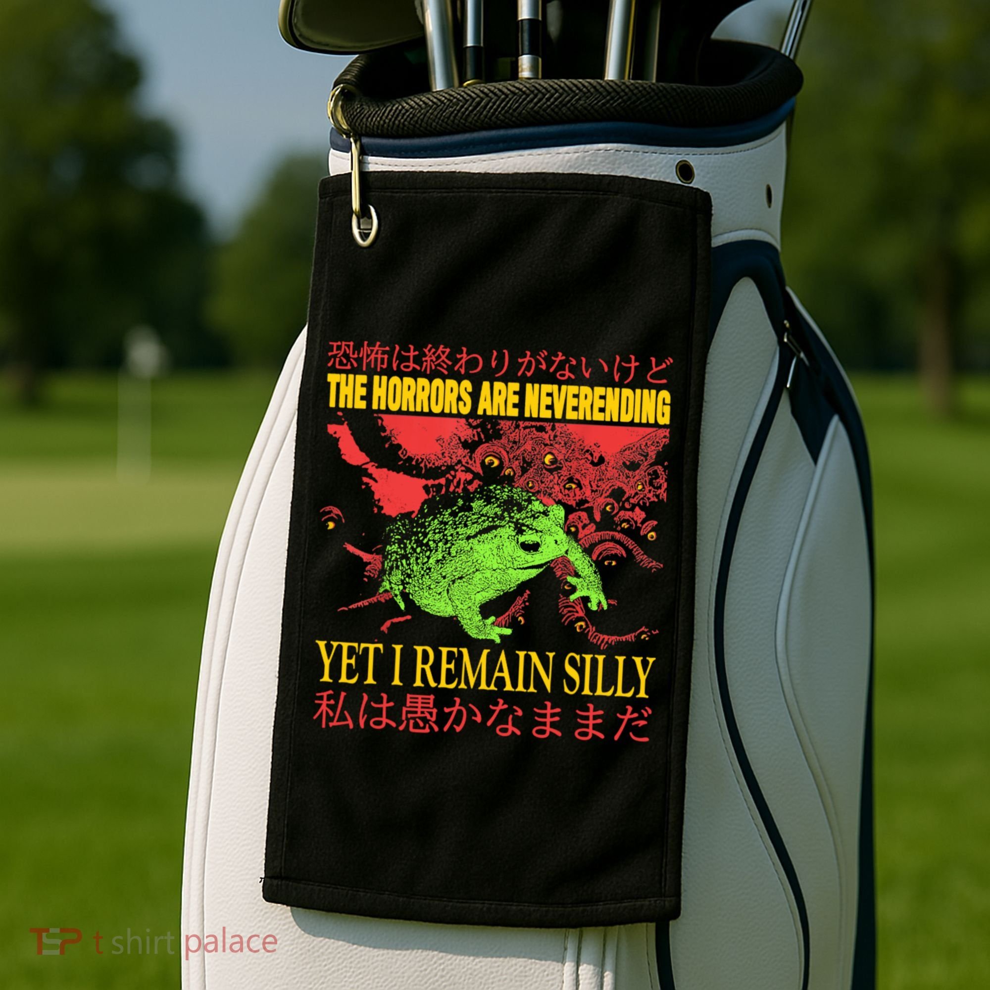 The Horrors Are Never Ending Frog Golf Towel