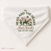 The Head And The Heart Red Rocks 2024 Event USA-Made Doggie Bandana thumb 0
