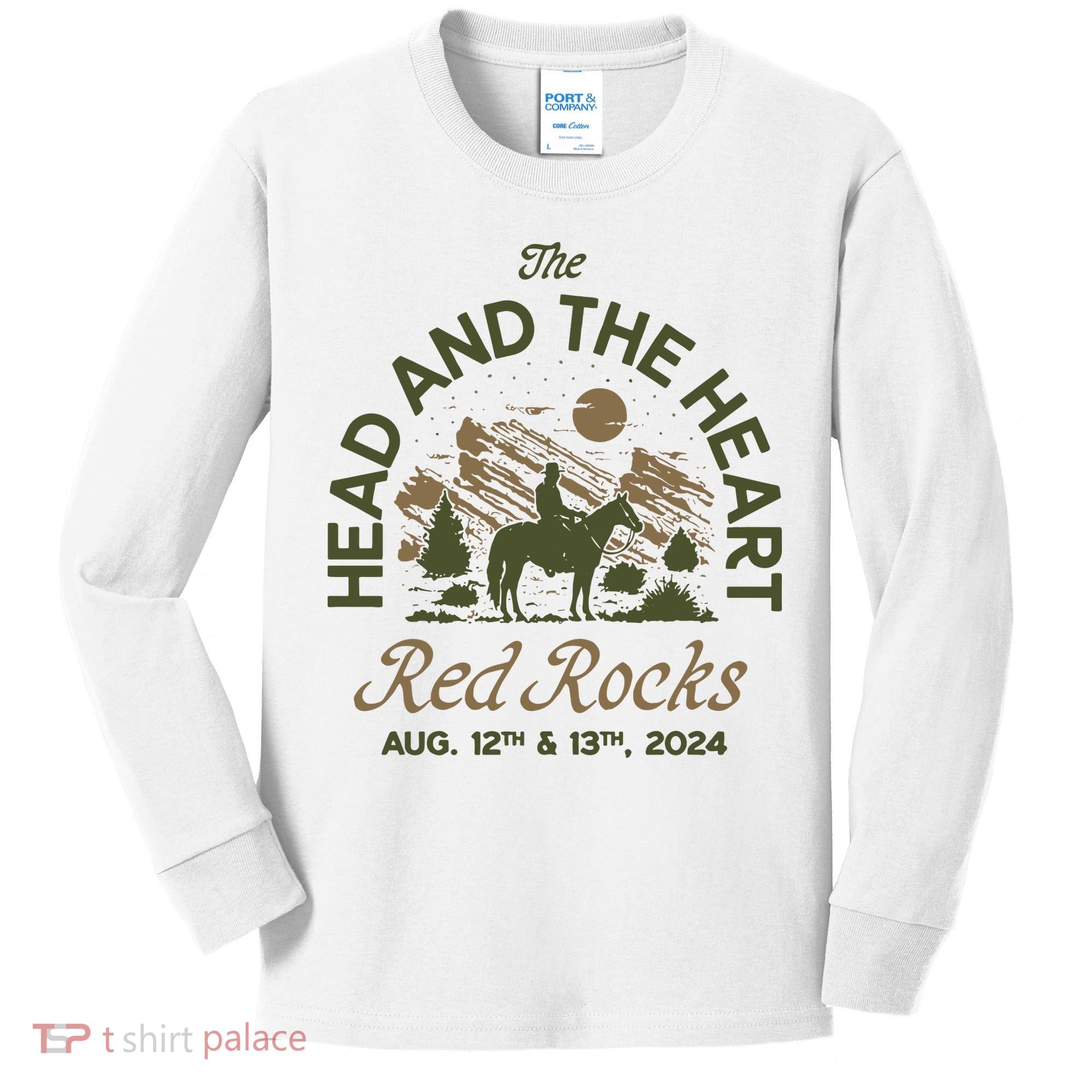 The Head And The Heart Red Rocks 2024 Event Kids Long Sleeve Shirt