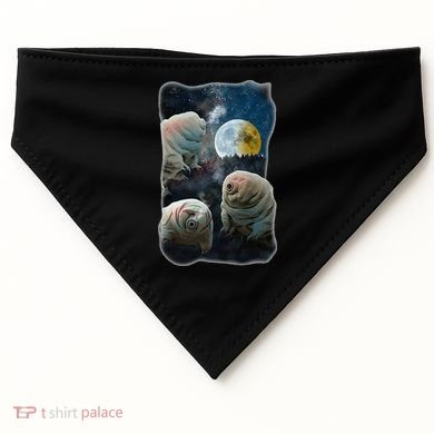 Tardigrades Howling At Moon Funny Tardigrade Lovers Costume USA-Made Doggie Bandana