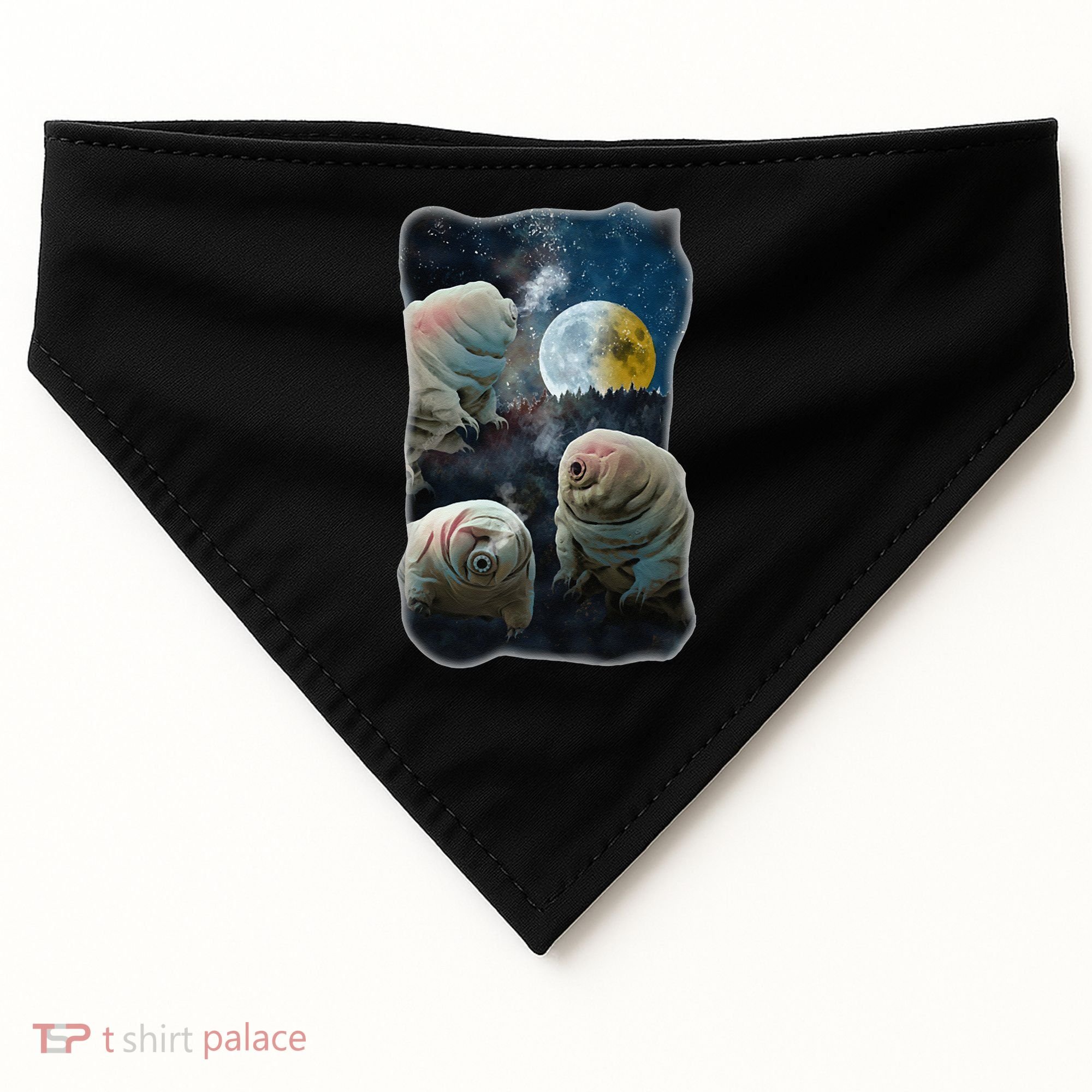 Tardigrades Howling At Moon Funny Tardigrade Lovers Costume USA-Made Doggie Bandana