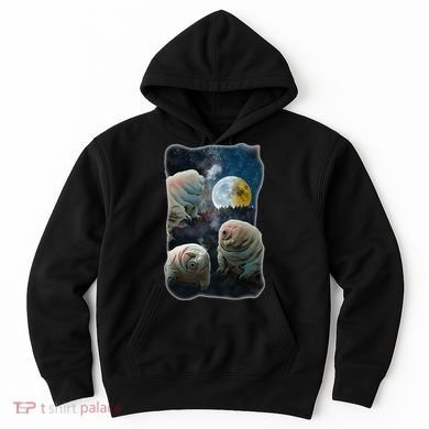 Tardigrades Howling At Moon Funny Tardigrade Lovers Costume Hoodie
