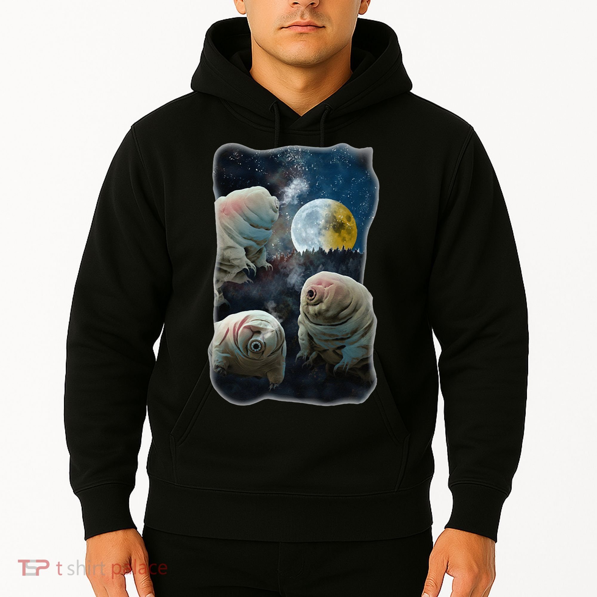 Tardigrades Howling At Moon Funny Tardigrade Lovers Costume Hoodie