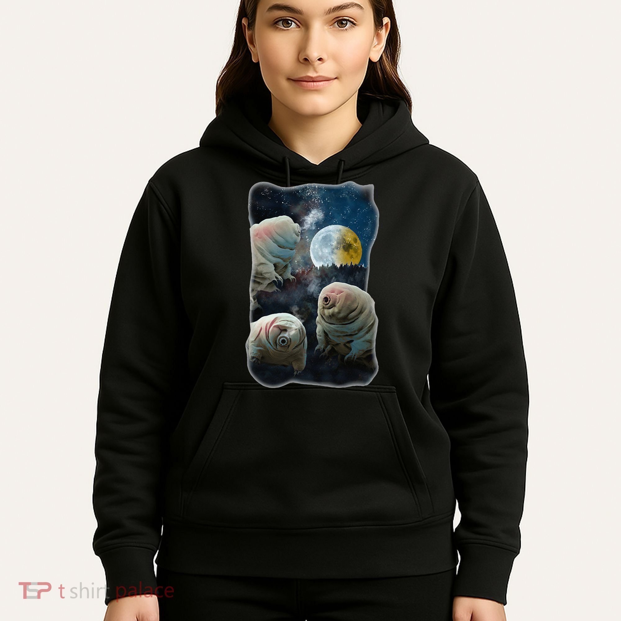 Tardigrades Howling At Moon Funny Tardigrade Lovers Costume Hoodie