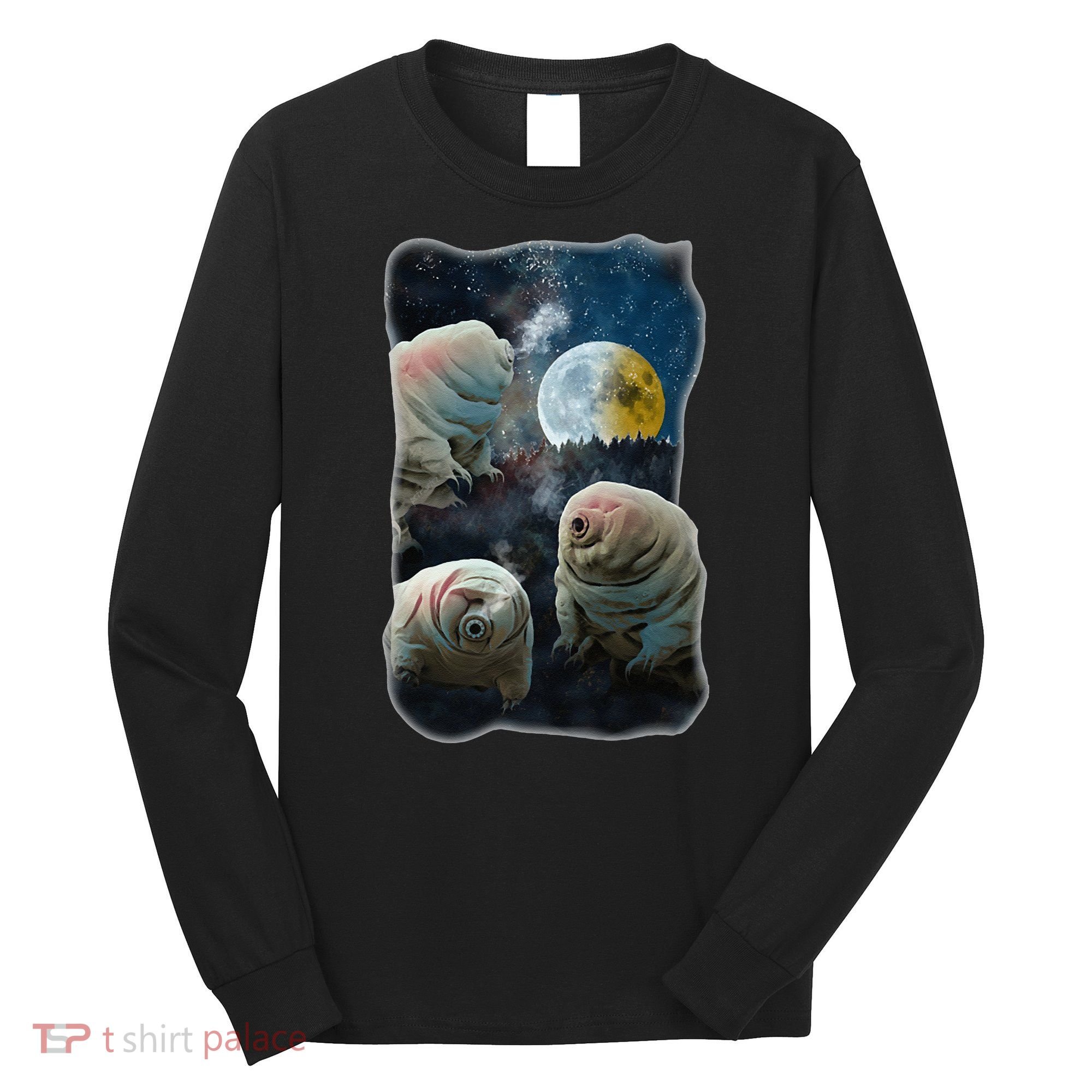 Tardigrades Howling At Moon Funny Tardigrade Lovers Costume Long Sleeve Shirt