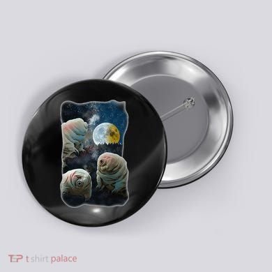 Tardigrades Howling At Moon Funny Tardigrade Lovers Costume Button