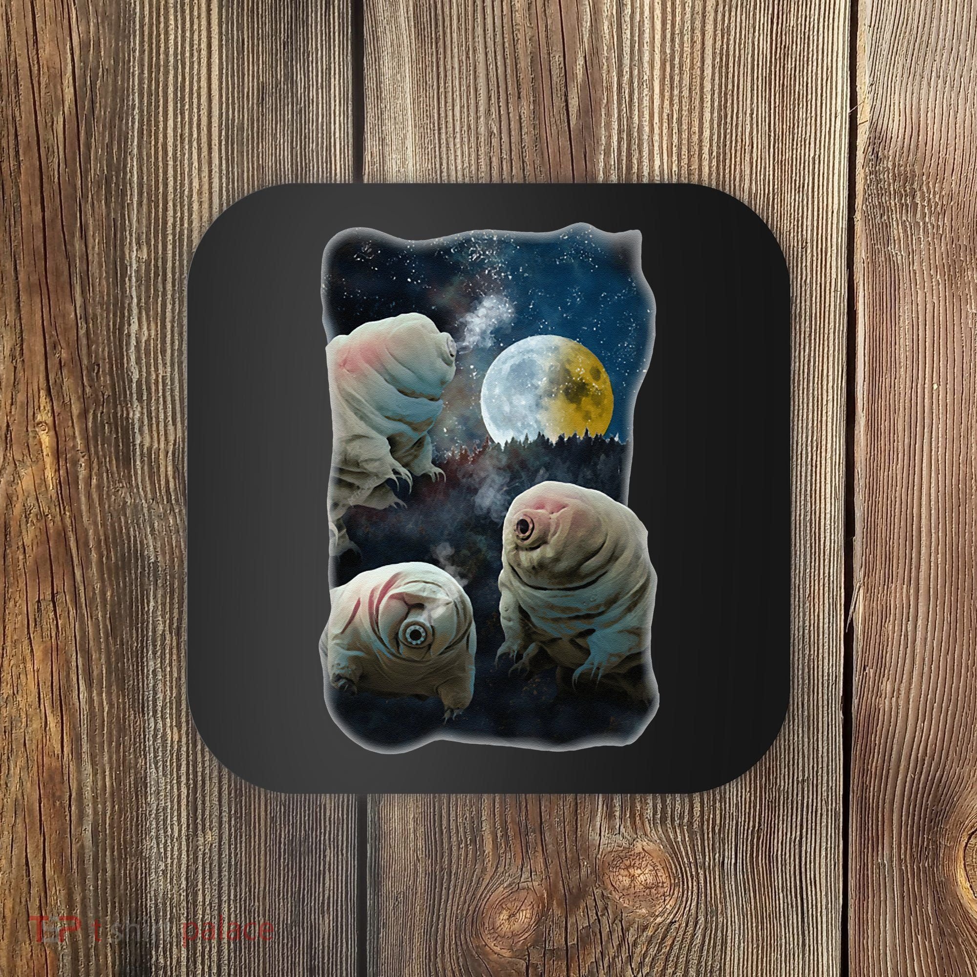 Tardigrades Howling At Moon Funny Tardigrade Lovers Costume Coaster