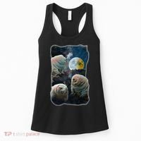 Tardigrades Howling At Moon Funny Tardigrade Lovers Costume Women's Tank Top thumb 0