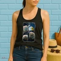 Tardigrades Howling At Moon Funny Tardigrade Lovers Costume Women's Tank Top thumb 2
