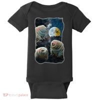 Tardigrades Howling At Moon Funny Tardigrade Lovers Costume Baby Bodysuit thumb 0