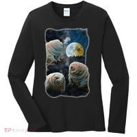 Tardigrades Howling At Moon Funny Tardigrade Lovers Costume Women's Long Sleeve Shirt thumb 0
