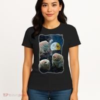 Tardigrades Howling At Moon Funny Tardigrade Lovers Costume Women's T-Shirt thumb 4