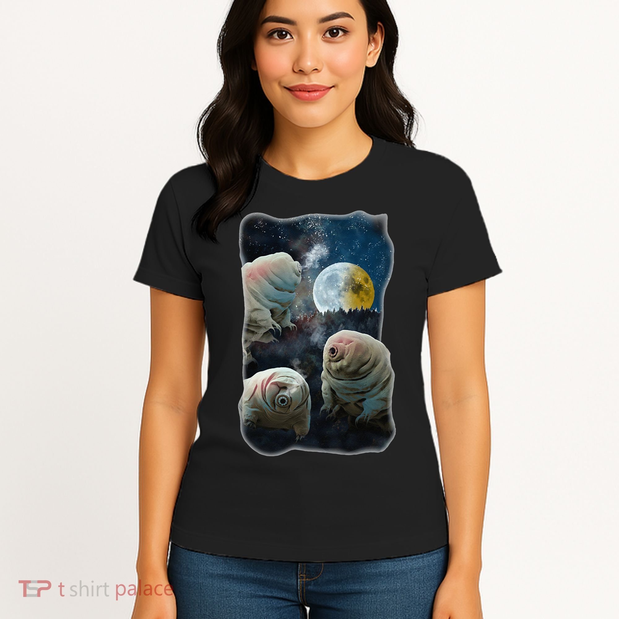 Tardigrades Howling At Moon Funny Tardigrade Lovers Costume Women's T-Shirt