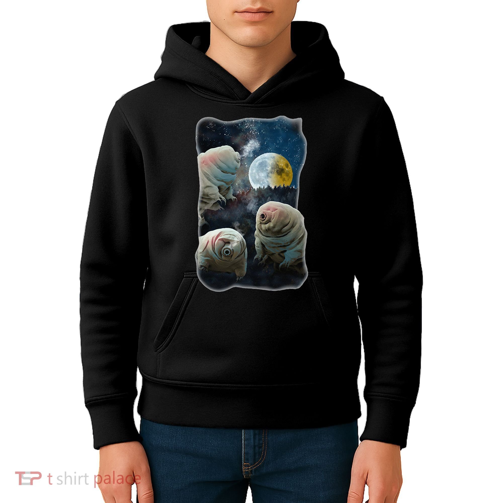 Tardigrades Howling At Moon Funny Tardigrade Lovers Costume Kids Hoodie