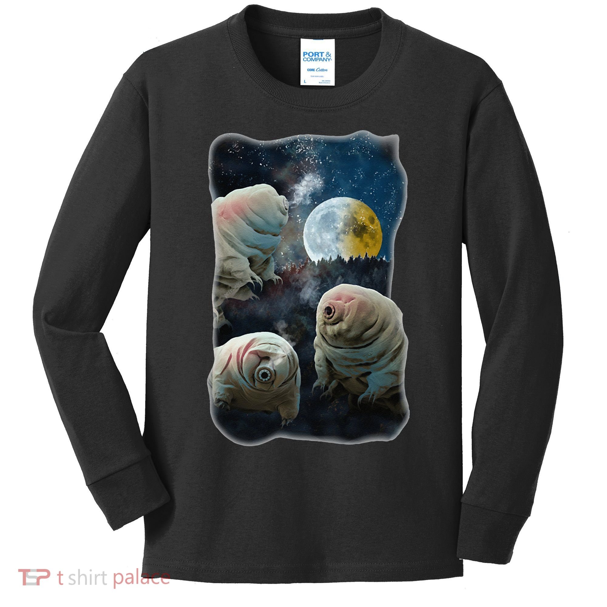 Tardigrades Howling At Moon Funny Tardigrade Lovers Costume Kids Long Sleeve Shirt